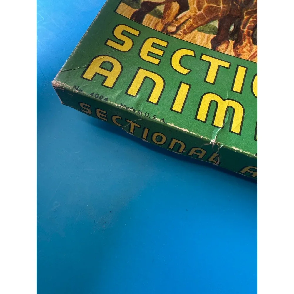 Vintage Milton Bradley Sectional Animals Jigsaw Puzzle‎ Set No 4004 1940s 1950s